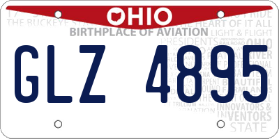 OH license plate GLZ4895