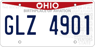 OH license plate GLZ4901