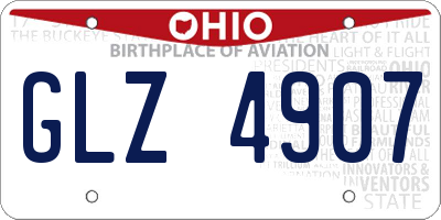 OH license plate GLZ4907