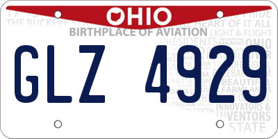 OH license plate GLZ4929