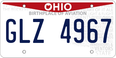 OH license plate GLZ4967