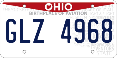 OH license plate GLZ4968