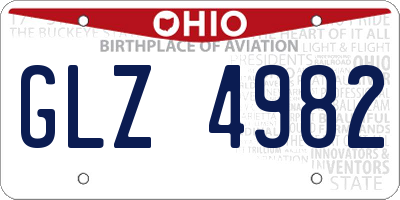 OH license plate GLZ4982