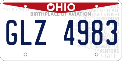OH license plate GLZ4983