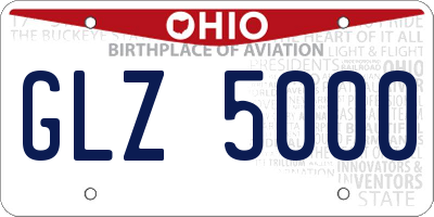 OH license plate GLZ5000