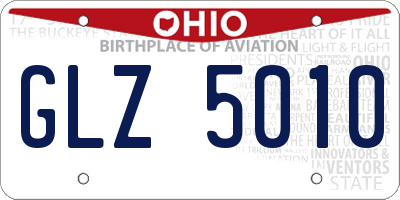 OH license plate GLZ5010