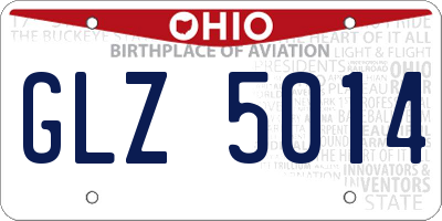 OH license plate GLZ5014