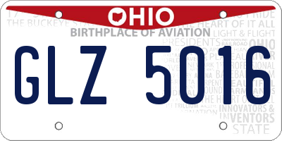 OH license plate GLZ5016