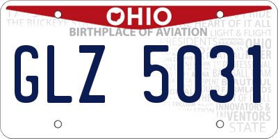OH license plate GLZ5031