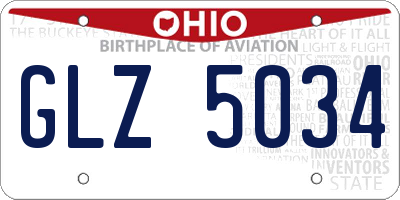 OH license plate GLZ5034