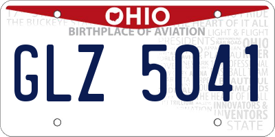 OH license plate GLZ5041