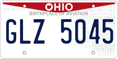 OH license plate GLZ5045