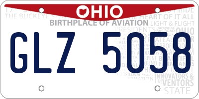 OH license plate GLZ5058