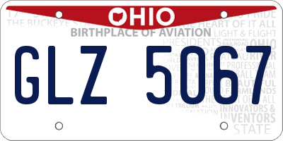OH license plate GLZ5067