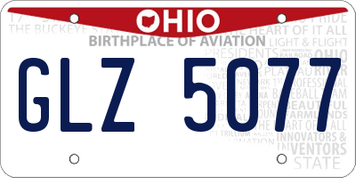 OH license plate GLZ5077