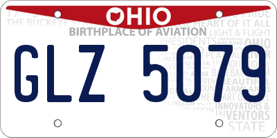 OH license plate GLZ5079
