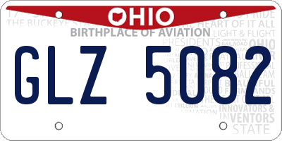 OH license plate GLZ5082