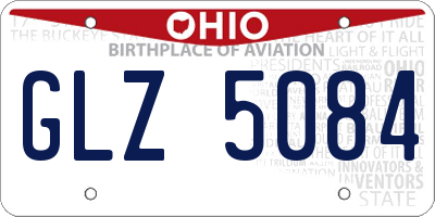 OH license plate GLZ5084