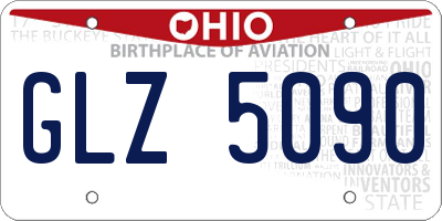 OH license plate GLZ5090
