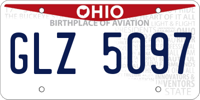 OH license plate GLZ5097