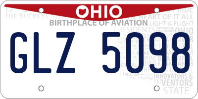 OH license plate GLZ5098
