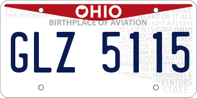 OH license plate GLZ5115