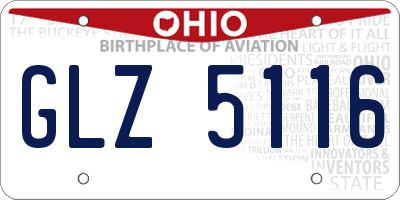 OH license plate GLZ5116