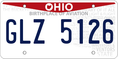 OH license plate GLZ5126