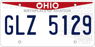 OH license plate GLZ5129