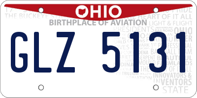 OH license plate GLZ5131