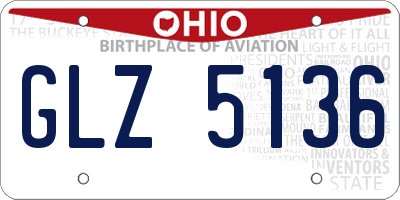 OH license plate GLZ5136