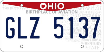 OH license plate GLZ5137