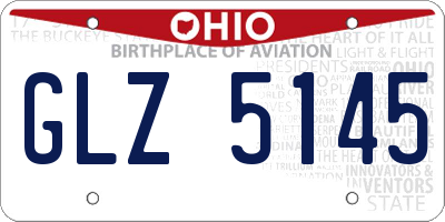 OH license plate GLZ5145
