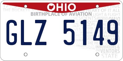 OH license plate GLZ5149