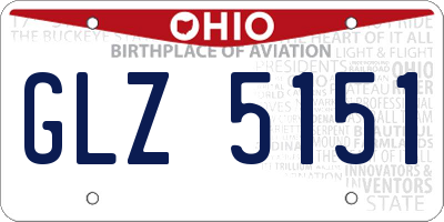 OH license plate GLZ5151