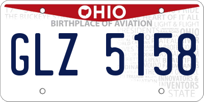 OH license plate GLZ5158
