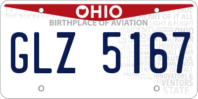OH license plate GLZ5167