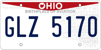 OH license plate GLZ5170