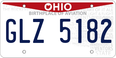 OH license plate GLZ5182
