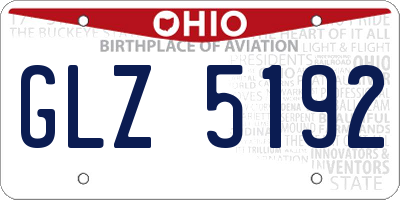 OH license plate GLZ5192