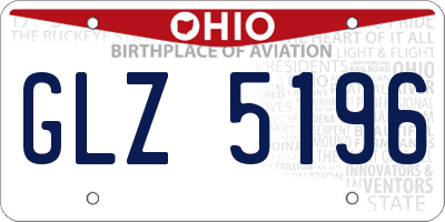 OH license plate GLZ5196