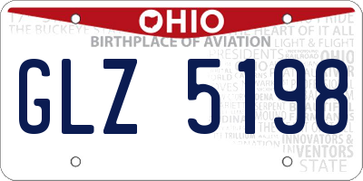 OH license plate GLZ5198