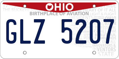 OH license plate GLZ5207