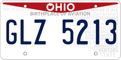 OH license plate GLZ5213