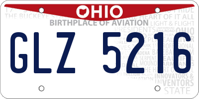 OH license plate GLZ5216