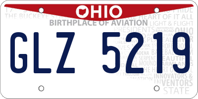 OH license plate GLZ5219