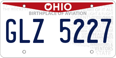 OH license plate GLZ5227