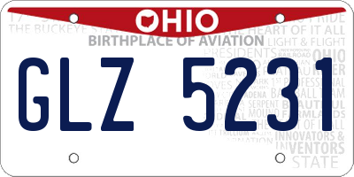 OH license plate GLZ5231