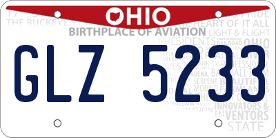 OH license plate GLZ5233