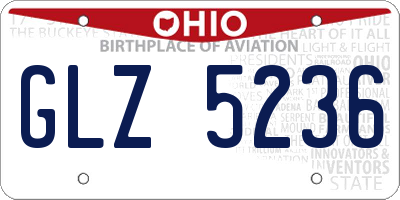OH license plate GLZ5236